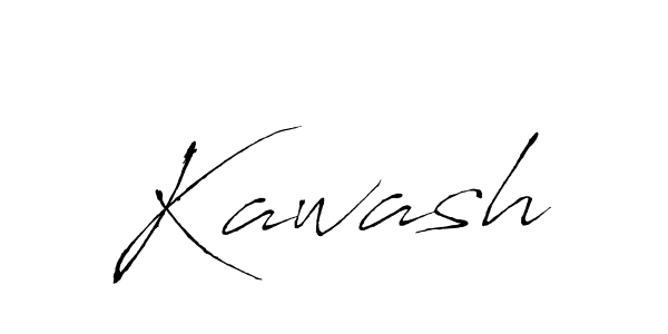 Design your own signature with our free online signature maker. With this signature software, you can create a handwritten (Antro_Vectra) signature for name Kawash. Kawash signature style 6 images and pictures png