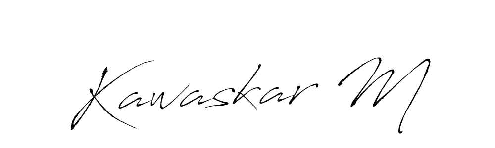 The best way (Antro_Vectra) to make a short signature is to pick only two or three words in your name. The name Kawaskar M include a total of six letters. For converting this name. Kawaskar M signature style 6 images and pictures png