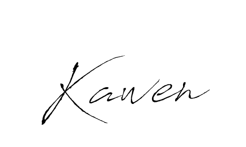 Make a beautiful signature design for name Kawen. With this signature (Antro_Vectra) style, you can create a handwritten signature for free. Kawen signature style 6 images and pictures png