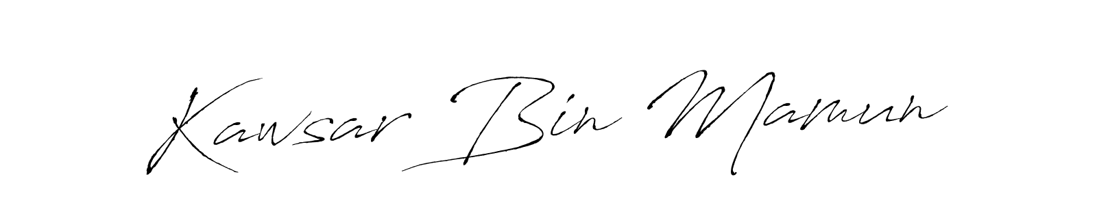 This is the best signature style for the Kawsar Bin Mamun name. Also you like these signature font (Antro_Vectra). Mix name signature. Kawsar Bin Mamun signature style 6 images and pictures png