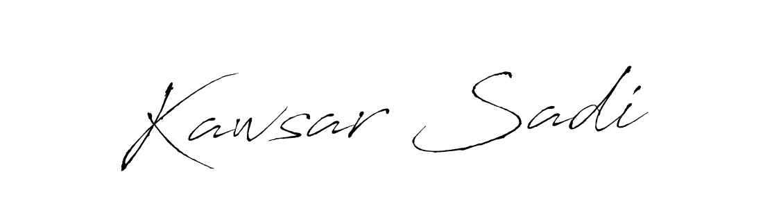 How to make Kawsar Sadi signature? Antro_Vectra is a professional autograph style. Create handwritten signature for Kawsar Sadi name. Kawsar Sadi signature style 6 images and pictures png