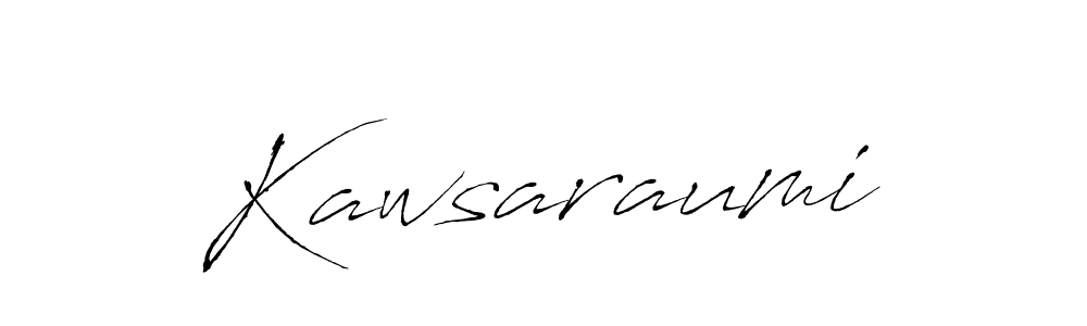 Create a beautiful signature design for name Kawsaraumi. With this signature (Antro_Vectra) fonts, you can make a handwritten signature for free. Kawsaraumi signature style 6 images and pictures png