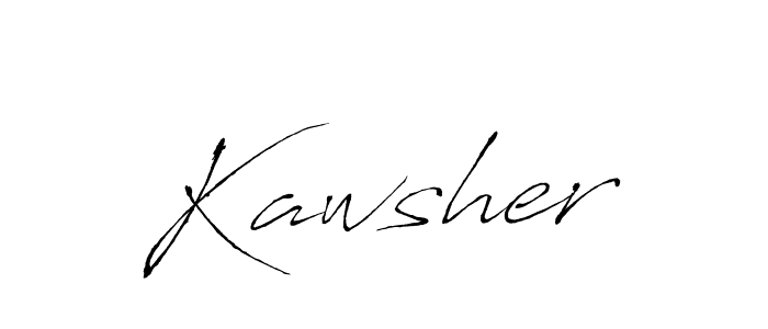 Similarly Antro_Vectra is the best handwritten signature design. Signature creator online .You can use it as an online autograph creator for name Kawsher. Kawsher signature style 6 images and pictures png