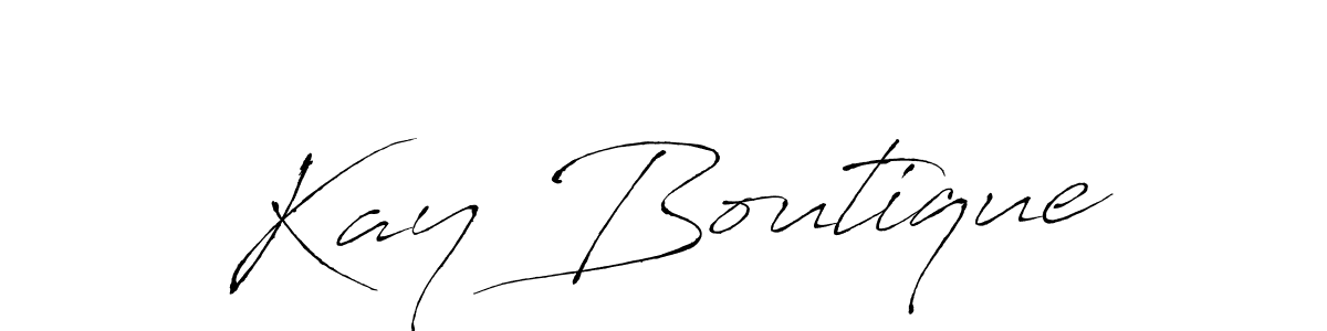 How to make Kay Boutique name signature. Use Antro_Vectra style for creating short signs online. This is the latest handwritten sign. Kay Boutique signature style 6 images and pictures png