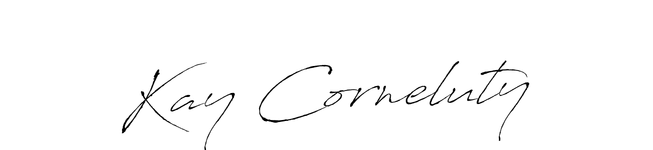 Make a beautiful signature design for name Kay Corneluty. With this signature (Antro_Vectra) style, you can create a handwritten signature for free. Kay Corneluty signature style 6 images and pictures png