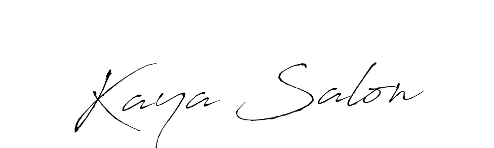 You should practise on your own different ways (Antro_Vectra) to write your name (Kaya Salon) in signature. don't let someone else do it for you. Kaya Salon signature style 6 images and pictures png