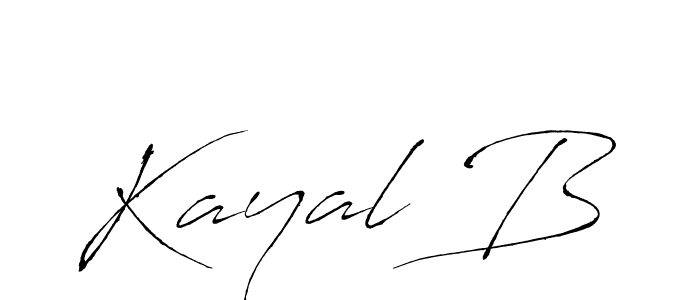 Make a beautiful signature design for name Kayal B. With this signature (Antro_Vectra) style, you can create a handwritten signature for free. Kayal B signature style 6 images and pictures png