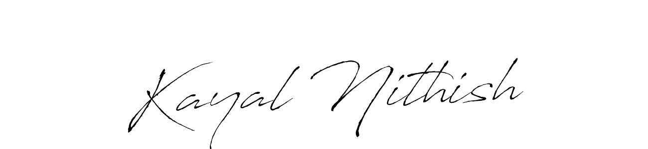 The best way (Antro_Vectra) to make a short signature is to pick only two or three words in your name. The name Kayal Nithish include a total of six letters. For converting this name. Kayal Nithish signature style 6 images and pictures png