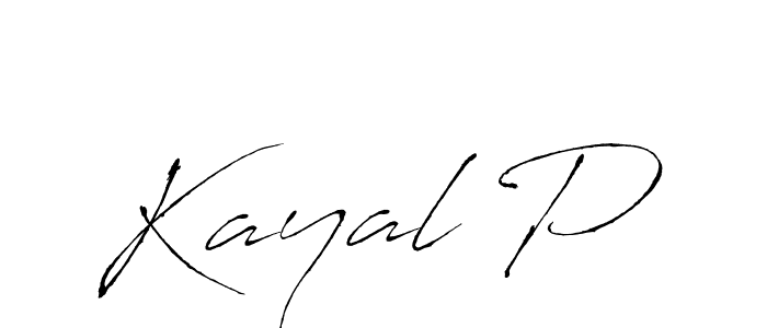 Use a signature maker to create a handwritten signature online. With this signature software, you can design (Antro_Vectra) your own signature for name Kayal P. Kayal P signature style 6 images and pictures png