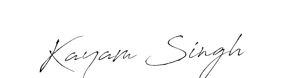 Design your own signature with our free online signature maker. With this signature software, you can create a handwritten (Antro_Vectra) signature for name Kayam Singh. Kayam Singh signature style 6 images and pictures png