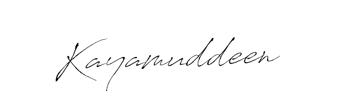 Design your own signature with our free online signature maker. With this signature software, you can create a handwritten (Antro_Vectra) signature for name Kayamuddeen. Kayamuddeen signature style 6 images and pictures png