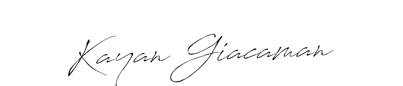 Make a beautiful signature design for name Kayan Giacaman. With this signature (Antro_Vectra) style, you can create a handwritten signature for free. Kayan Giacaman signature style 6 images and pictures png