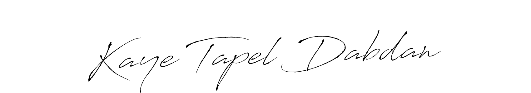 Design your own signature with our free online signature maker. With this signature software, you can create a handwritten (Antro_Vectra) signature for name Kaye Tapel Dabdan. Kaye Tapel Dabdan signature style 6 images and pictures png