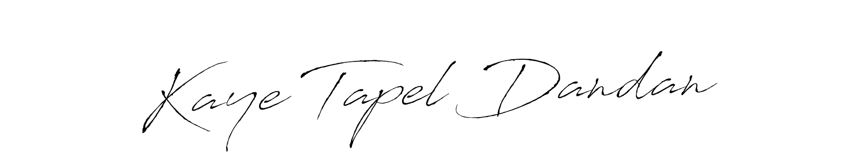 Antro_Vectra is a professional signature style that is perfect for those who want to add a touch of class to their signature. It is also a great choice for those who want to make their signature more unique. Get Kaye Tapel Dandan name to fancy signature for free. Kaye Tapel Dandan signature style 6 images and pictures png