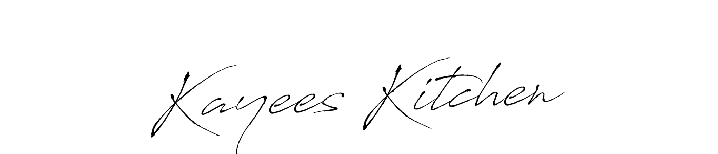 Create a beautiful signature design for name Kayees Kitchen. With this signature (Antro_Vectra) fonts, you can make a handwritten signature for free. Kayees Kitchen signature style 6 images and pictures png