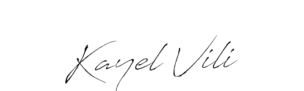 Use a signature maker to create a handwritten signature online. With this signature software, you can design (Antro_Vectra) your own signature for name Kayel Vili. Kayel Vili signature style 6 images and pictures png