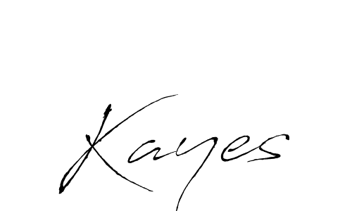 Design your own signature with our free online signature maker. With this signature software, you can create a handwritten (Antro_Vectra) signature for name Kayes. Kayes signature style 6 images and pictures png