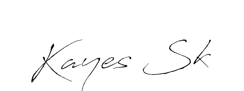 Design your own signature with our free online signature maker. With this signature software, you can create a handwritten (Antro_Vectra) signature for name Kayes Sk. Kayes Sk signature style 6 images and pictures png