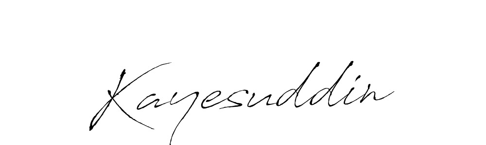 Design your own signature with our free online signature maker. With this signature software, you can create a handwritten (Antro_Vectra) signature for name Kayesuddin. Kayesuddin signature style 6 images and pictures png