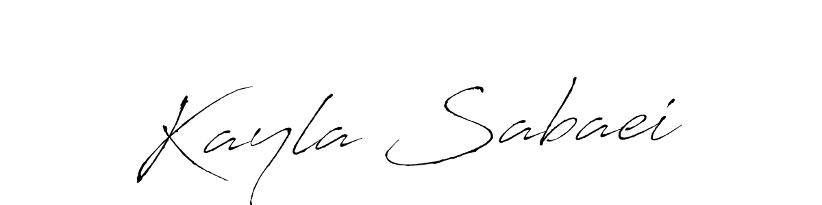 Make a beautiful signature design for name Kayla Sabaei. With this signature (Antro_Vectra) style, you can create a handwritten signature for free. Kayla Sabaei signature style 6 images and pictures png