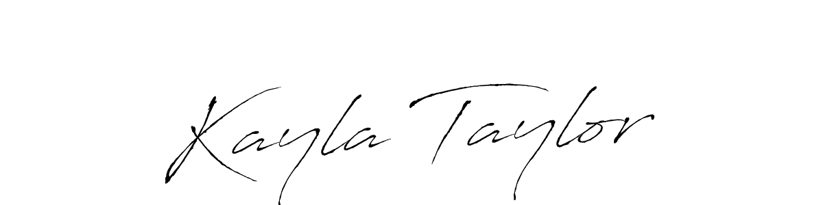 How to make Kayla Taylor name signature. Use Antro_Vectra style for creating short signs online. This is the latest handwritten sign. Kayla Taylor signature style 6 images and pictures png