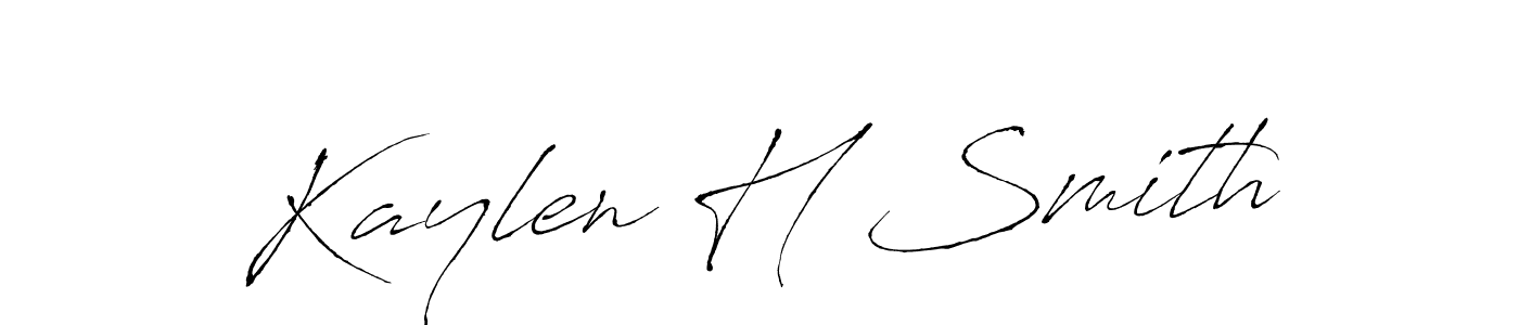 Design your own signature with our free online signature maker. With this signature software, you can create a handwritten (Antro_Vectra) signature for name Kaylen H Smith. Kaylen H Smith signature style 6 images and pictures png