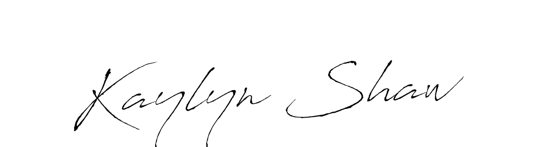 How to make Kaylyn Shaw name signature. Use Antro_Vectra style for creating short signs online. This is the latest handwritten sign. Kaylyn Shaw signature style 6 images and pictures png