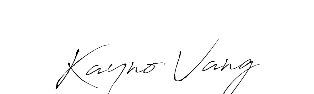You should practise on your own different ways (Antro_Vectra) to write your name (Kayno Vang) in signature. don't let someone else do it for you. Kayno Vang signature style 6 images and pictures png