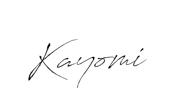 Design your own signature with our free online signature maker. With this signature software, you can create a handwritten (Antro_Vectra) signature for name Kayomi. Kayomi signature style 6 images and pictures png