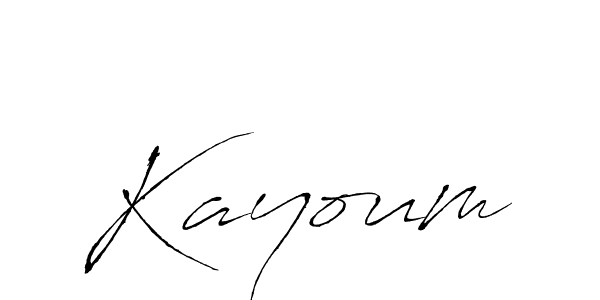 Kayoum stylish signature style. Best Handwritten Sign (Antro_Vectra) for my name. Handwritten Signature Collection Ideas for my name Kayoum. Kayoum signature style 6 images and pictures png