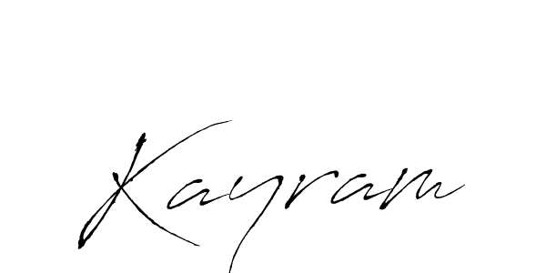 Kayram stylish signature style. Best Handwritten Sign (Antro_Vectra) for my name. Handwritten Signature Collection Ideas for my name Kayram. Kayram signature style 6 images and pictures png