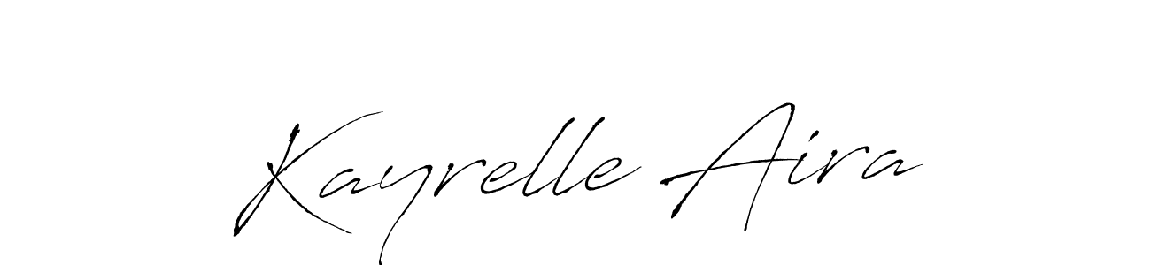 Kayrelle Aira stylish signature style. Best Handwritten Sign (Antro_Vectra) for my name. Handwritten Signature Collection Ideas for my name Kayrelle Aira. Kayrelle Aira signature style 6 images and pictures png