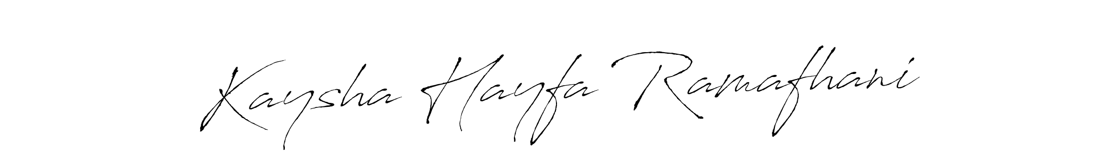 Make a beautiful signature design for name Kaysha Hayfa Ramafhani. With this signature (Antro_Vectra) style, you can create a handwritten signature for free. Kaysha Hayfa Ramafhani signature style 6 images and pictures png