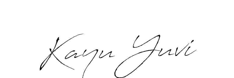 Similarly Antro_Vectra is the best handwritten signature design. Signature creator online .You can use it as an online autograph creator for name Kayu Yuvi. Kayu Yuvi signature style 6 images and pictures png