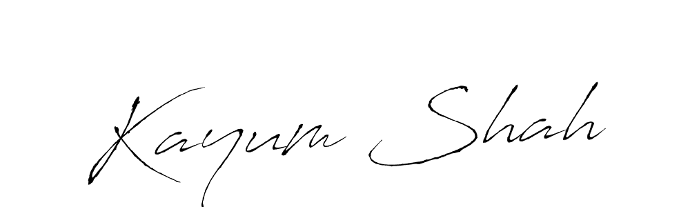 How to make Kayum Shah signature? Antro_Vectra is a professional autograph style. Create handwritten signature for Kayum Shah name. Kayum Shah signature style 6 images and pictures png