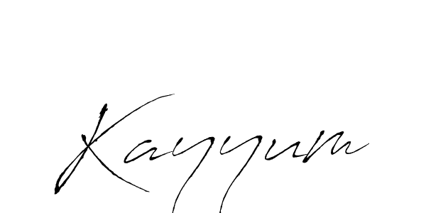 Make a beautiful signature design for name Kayyum. With this signature (Antro_Vectra) style, you can create a handwritten signature for free. Kayyum signature style 6 images and pictures png