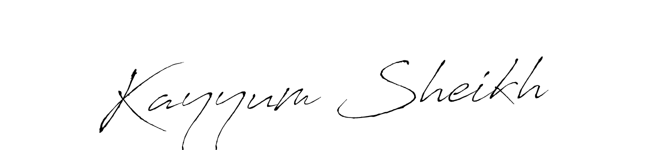 Also we have Kayyum Sheikh name is the best signature style. Create professional handwritten signature collection using Antro_Vectra autograph style. Kayyum Sheikh signature style 6 images and pictures png