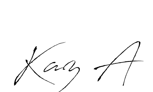 Kaz A stylish signature style. Best Handwritten Sign (Antro_Vectra) for my name. Handwritten Signature Collection Ideas for my name Kaz A. Kaz A signature style 6 images and pictures png