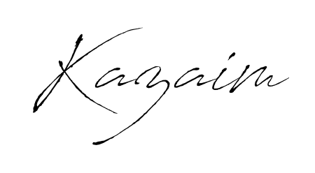 Once you've used our free online signature maker to create your best signature Antro_Vectra style, it's time to enjoy signing your documents with Kazaim name. Kazaim signature style 6 images and pictures png
