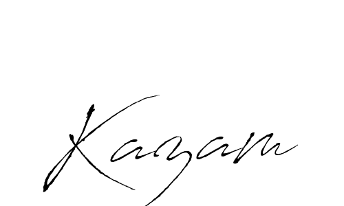 Use a signature maker to create a handwritten signature online. With this signature software, you can design (Antro_Vectra) your own signature for name Kazam. Kazam signature style 6 images and pictures png