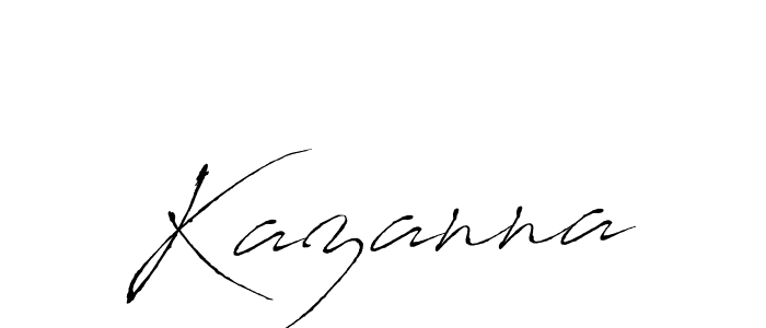 Design your own signature with our free online signature maker. With this signature software, you can create a handwritten (Antro_Vectra) signature for name Kazanna. Kazanna signature style 6 images and pictures png