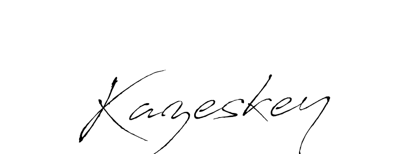 Make a beautiful signature design for name Kazeskey. With this signature (Antro_Vectra) style, you can create a handwritten signature for free. Kazeskey signature style 6 images and pictures png