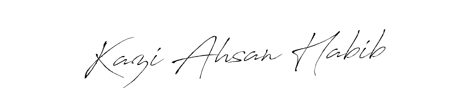 Antro_Vectra is a professional signature style that is perfect for those who want to add a touch of class to their signature. It is also a great choice for those who want to make their signature more unique. Get Kazi Ahsan Habib name to fancy signature for free. Kazi Ahsan Habib signature style 6 images and pictures png