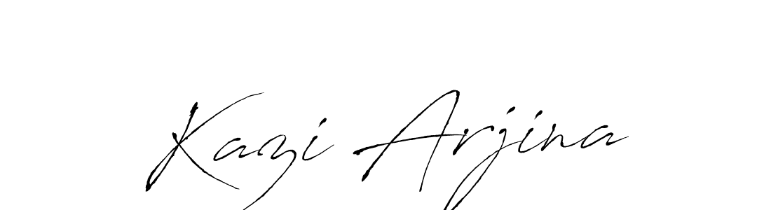 Use a signature maker to create a handwritten signature online. With this signature software, you can design (Antro_Vectra) your own signature for name Kazi Arjina. Kazi Arjina signature style 6 images and pictures png