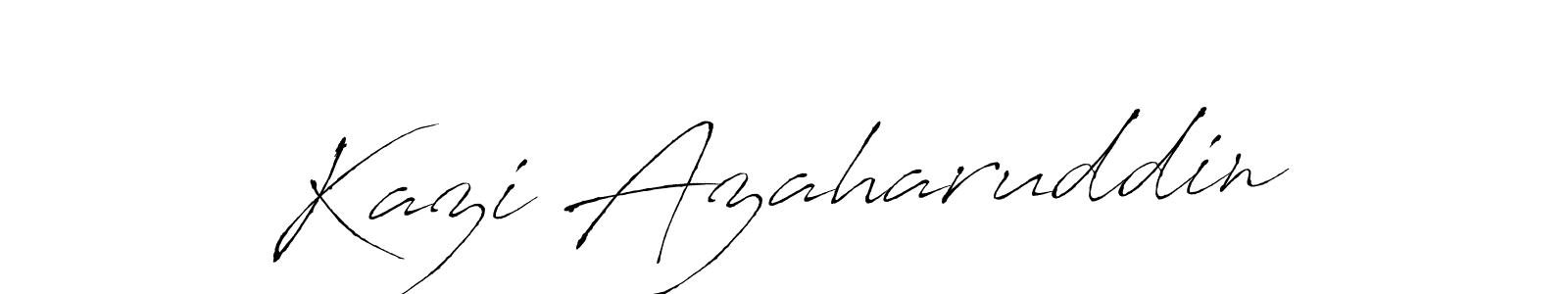 Create a beautiful signature design for name Kazi Azaharuddin. With this signature (Antro_Vectra) fonts, you can make a handwritten signature for free. Kazi Azaharuddin signature style 6 images and pictures png