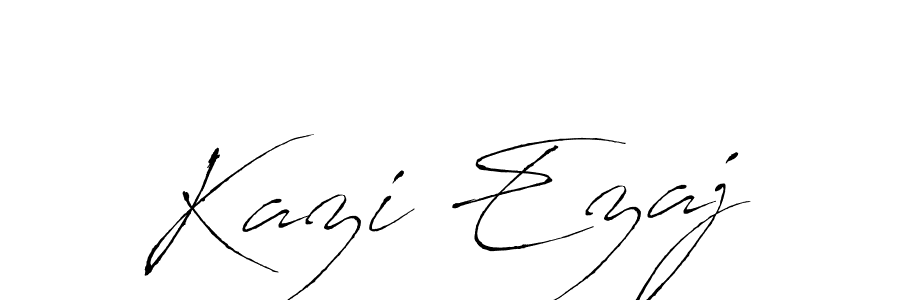 The best way (Antro_Vectra) to make a short signature is to pick only two or three words in your name. The name Kazi Ezaj include a total of six letters. For converting this name. Kazi Ezaj signature style 6 images and pictures png