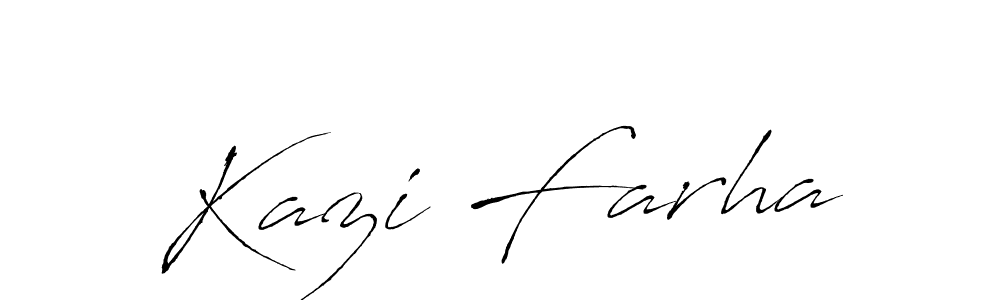 Use a signature maker to create a handwritten signature online. With this signature software, you can design (Antro_Vectra) your own signature for name Kazi Farha. Kazi Farha signature style 6 images and pictures png