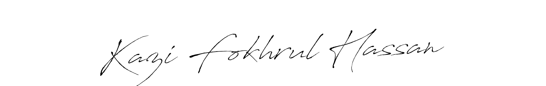 Make a beautiful signature design for name Kazi Fokhrul Hassan. With this signature (Antro_Vectra) style, you can create a handwritten signature for free. Kazi Fokhrul Hassan signature style 6 images and pictures png