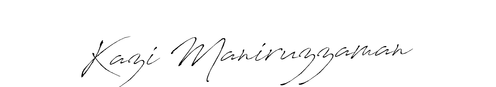 Create a beautiful signature design for name Kazi Maniruzzaman. With this signature (Antro_Vectra) fonts, you can make a handwritten signature for free. Kazi Maniruzzaman signature style 6 images and pictures png