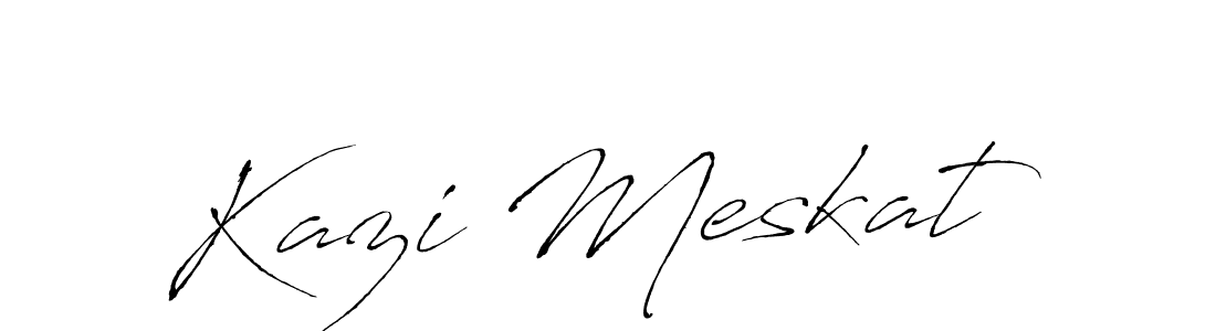 How to make Kazi Meskat name signature. Use Antro_Vectra style for creating short signs online. This is the latest handwritten sign. Kazi Meskat signature style 6 images and pictures png